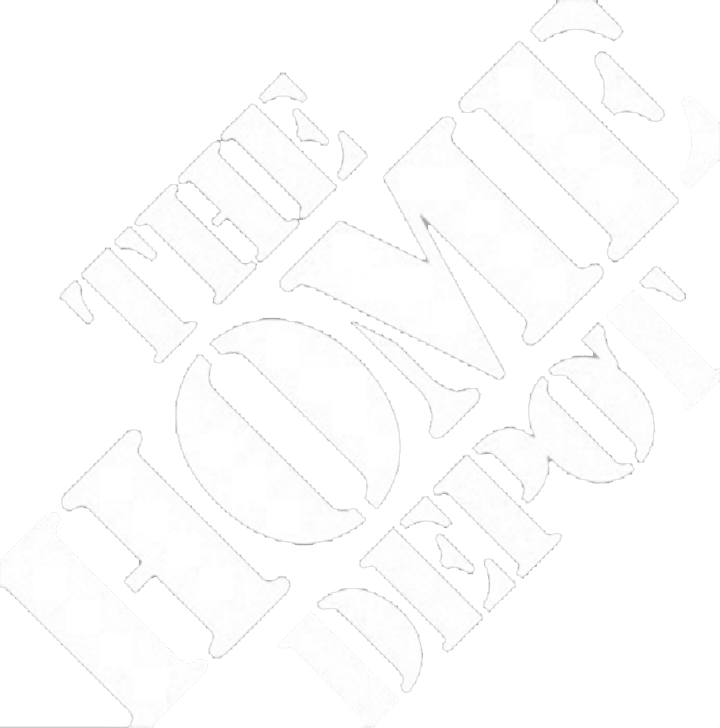 A black and white logo of the home depot.